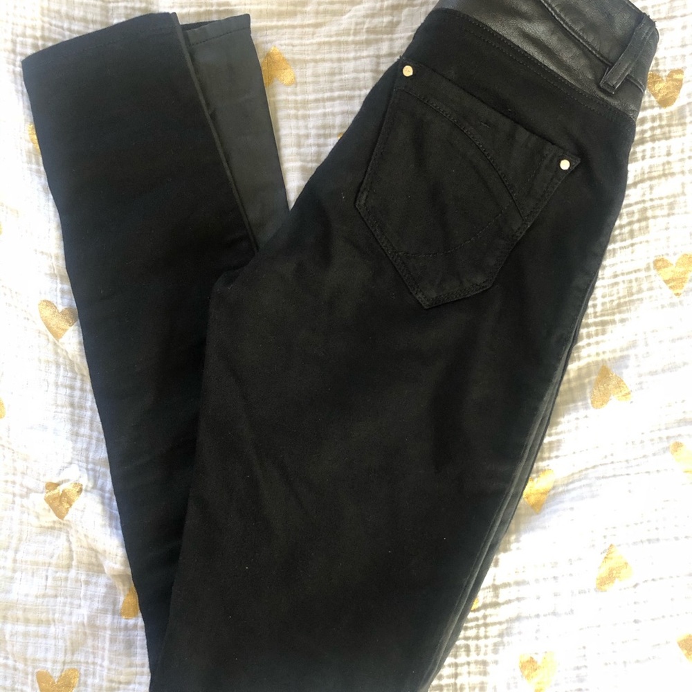 Karen Millen two toned black skinny jean